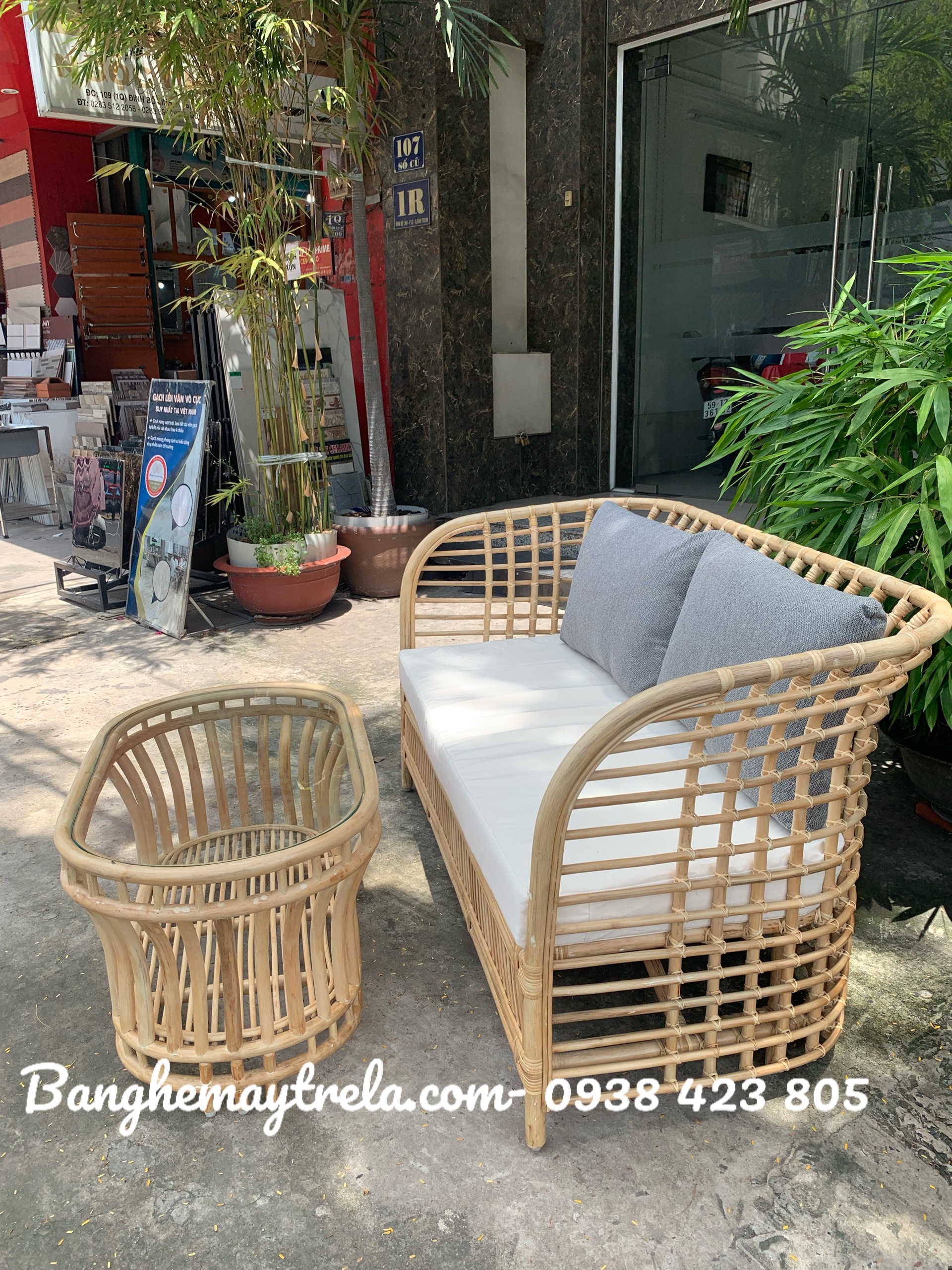 Bàn ghế mây tự nhiên